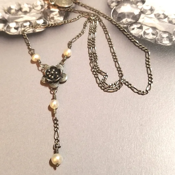 YVONE CHRISTA Sterling Pearl Necklace - Picture 4 of 7